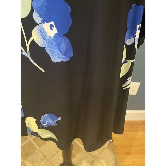 Lauren Ralph Lauren Women's Petite Floral Bell Sleeve Dress Black Size 6P - Picture 6 of 11